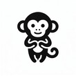 © Oprek - Inspiration for a simple and minimalist monkey logo or icon in black and white.