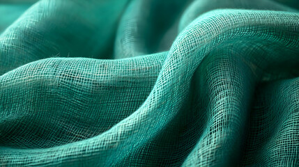 Teal Green Woven Texture Abstract Background