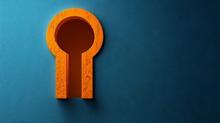 Wall Mural - keyhole transforming into an open door symbolizing the unlocking of growth potential and opportuniti