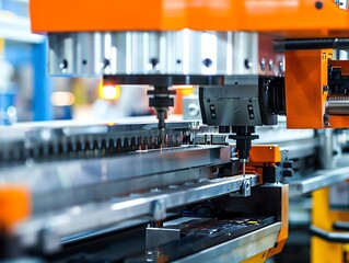 Wall Mural - cnc bending press in an advanced manufacturing facility