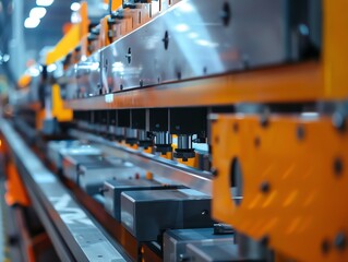 Wall Mural - cnc metal bending machine in a production line