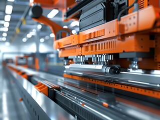 Wall Mural - cnc press brake in a modern manufacturing plant