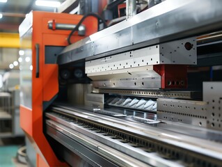 Wall Mural - cnc press brake in a modern manufacturing plant