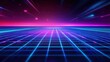 © Phongsri - neon blue and purple lines, giving the appearance of a virtual reality landscape, ideal for gaming or futuristic themes