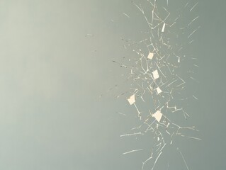 Leinwandbilder - Abstract Technology Fragmentation on Minimalist Background