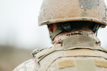 Gritty Close-Up of SWAT Tactical Gear with Modern Text Overlay