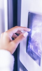 Leinwandbilder - Interactive Touch Screen Voting Technology in Modern Polling Station