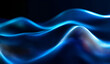 © NY-KSJ - Wavy Blue Lines with Glowing Effect on Dark Background