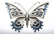 © wathanya - The butterfly, surrounded by intricate metal gears and clock parts, represents the fusion between nature and machinery.