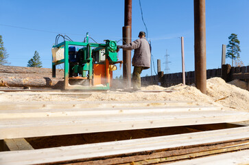 working sawmill