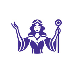 Magic mystic goddess logo