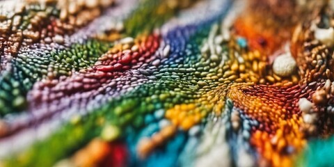 Poster - A colorful, abstract painting with a variety of colors and textures