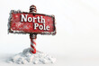 © carolina - 3d render ' North Pole' sign isolated white