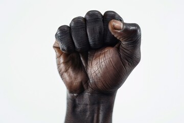 Wall Mural - Black male fist symbolizes strength  empowerment  and courage.