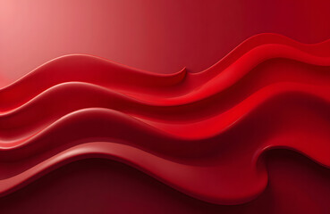 Crimson red flowing waves, luxury abstract background