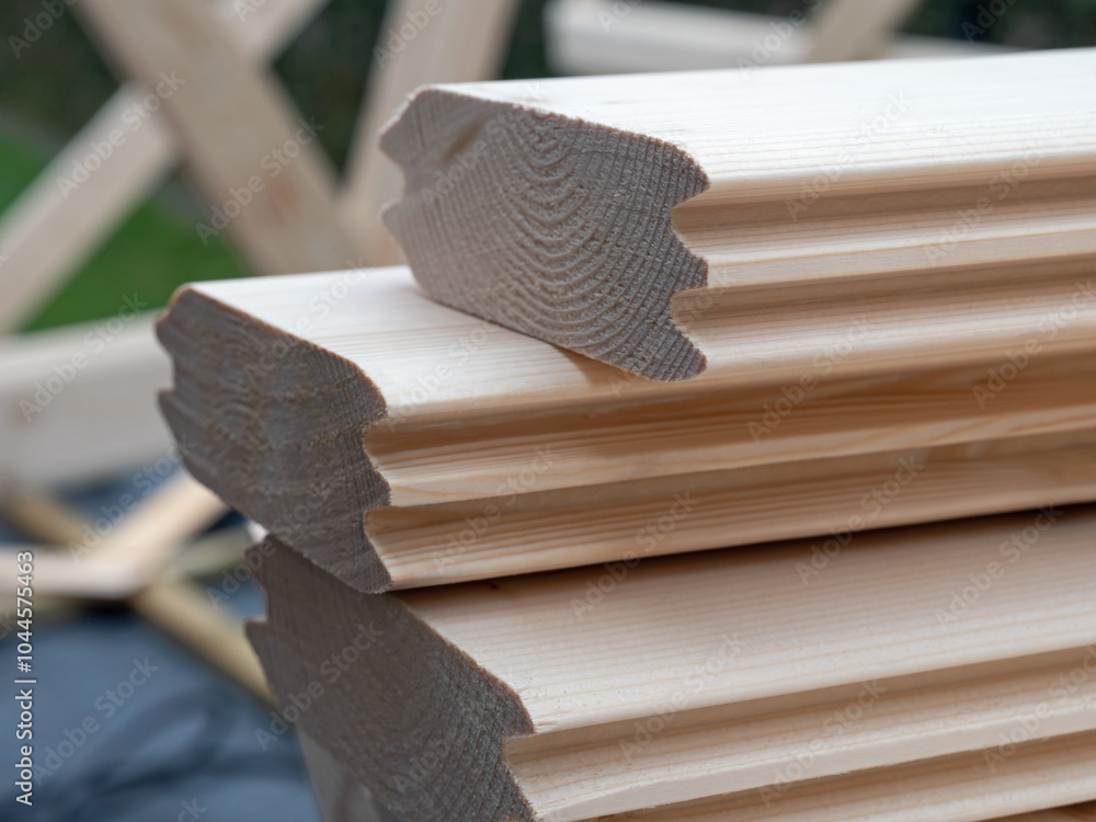 10 Stück Fächerform Holzleisten - Dekorative Wellenkante Für DIY Projekte