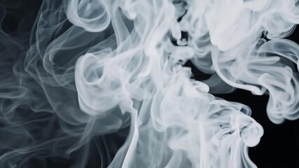 Wall Mural - looping virtual abstract overlay animation brought background woman life seamless smoke 4k swirling 