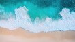 © GenZGraphics - Aerial perspective of a coastline featuring soft sand clear turquoise waters and gentle white capped waves