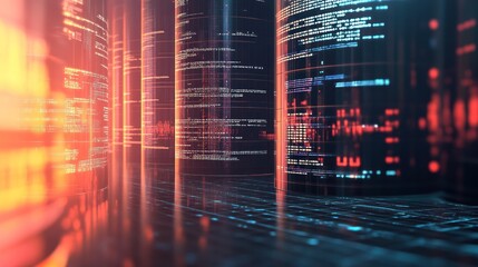 Abstract Digital Code, Programming, Data, Technology