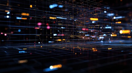 Abstract Digital Network Illustration