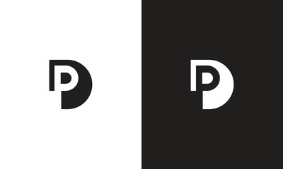 PD logo, monogram unique logo, black and white logo, premium elegant logo, letter PD Vector