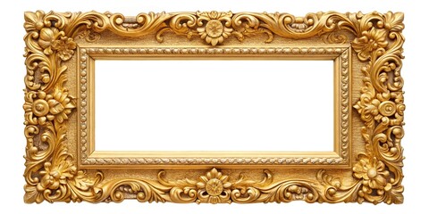 Symmetrical gold picture frame cut out