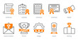 © popcornarts - A set of 10 award icons as certificate, qualified, degree