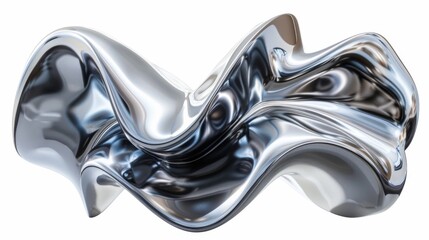Wall Mural - 3d render of abstract art with surreal 3d organic ball in curve wavy smooth and soft bio forms in ma