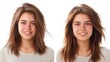 © Johnathan - Young Ladies With Brown Hair Posing Against a Simple Background Generative AI