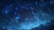 © wacharagorn - A mesmerizing night sky filled with shooting stars and vibrant cosmic colors, perfect for evoking wonder and exploration.