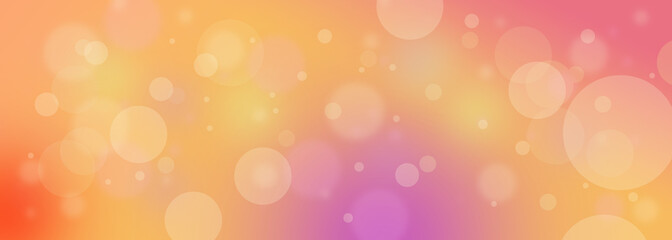 Wall Mural - colourful banner with bokeh lights and free space