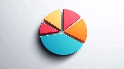 Vibrant pie chart infographic design suitable for presenting data clearly and effectively in professional settings. Ideal for reports and presentations.