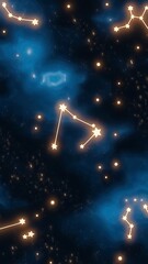 Fototapete - Explore the majestic wonders of the night sky a glowing galaxy print background with constellations and cosmic beauty