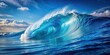 © Atittaya - Tranquil ocean wave pattern on deep sea blue panoramic