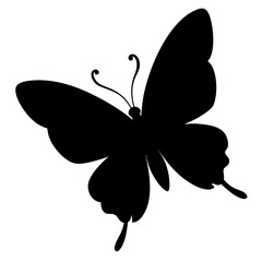 Wall Mural - Butterfly Silhouette Vector Clipart.