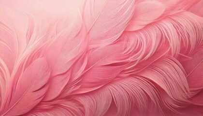 Wall Mural - pink feather background