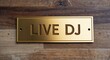 © Erlinda - Live dj engraved text on gold name plate sign