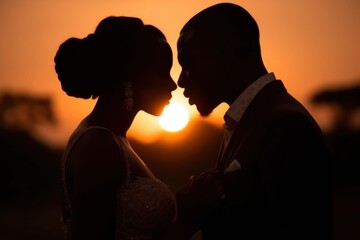 African wedding sky silhouette.