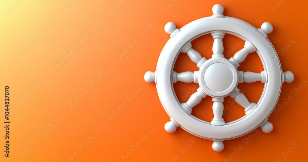 Buddhist Wheel of Dharma Icon with Gradient Background Stock Photo ...