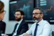 © ZpongXED - Executives discussing postmerger integration strategies in a sleek boardroom, digital screens displaying charts, ultrarealistic detail of focused expressions and teamwork