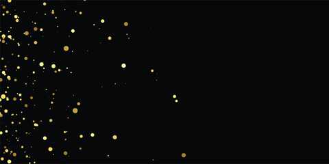 luxury vector golden confetti isolated on black background. scatter gradient with gold confetti on d