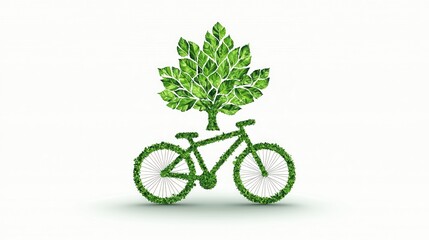 Canvas Print - Green Bicycle Concept.