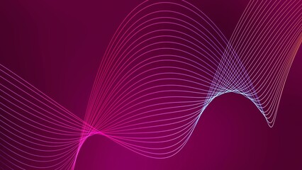 Wall Mural - Background line wave pattern, Gradient color line wave abstract background