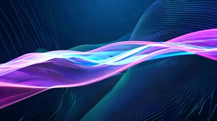 Wall Mural - waves Futuristic flowing animation background abstract digital speed colorful colourful wave light vertical ray glowing motion space three-dimensional retro rendering purple tunnel flying continuum r