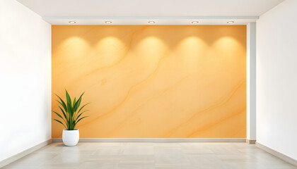 wall mock up interior. Wall art. 3d rendering, 3d illustration isolated with white highlights, png