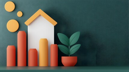 Leinwandbilder - Sophisticated 3D Interactive Business Dashboard Featuring Comprehensive Data Visualization Business Intelligence Analytics and Strategic Marketing Planning Tools