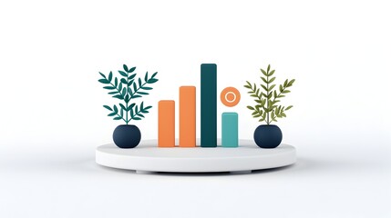 Leinwandbilder - Detailed 3D business intelligence dashboard showcasing big data analysis strategic marketing planning and data driven forecasting of customer needs and business trends