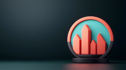 Leinwandbilder - Dynamic 3D Business Intelligence Dashboard Visualizing Big Data Analysis for Strategic Marketing Planning Forecasting Customer Needs and Identifying Business Trends