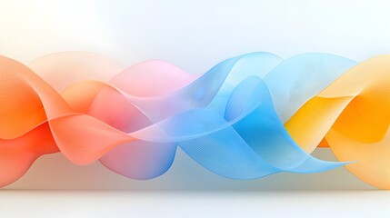 Leinwandbilder - Mesmerizing abstract background with smooth flowing lines and a vibrant gradient color palette creating a dynamic yet calming visual effect