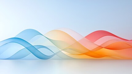 Aufkleber - Vibrant Abstract Gradient Background with Flowing Smooth Lines Creating Calming Dynamic Visual Effect  Digital with Fluid Geometric Patterns and Textures Evoking a Serene and Modern Aesthetic